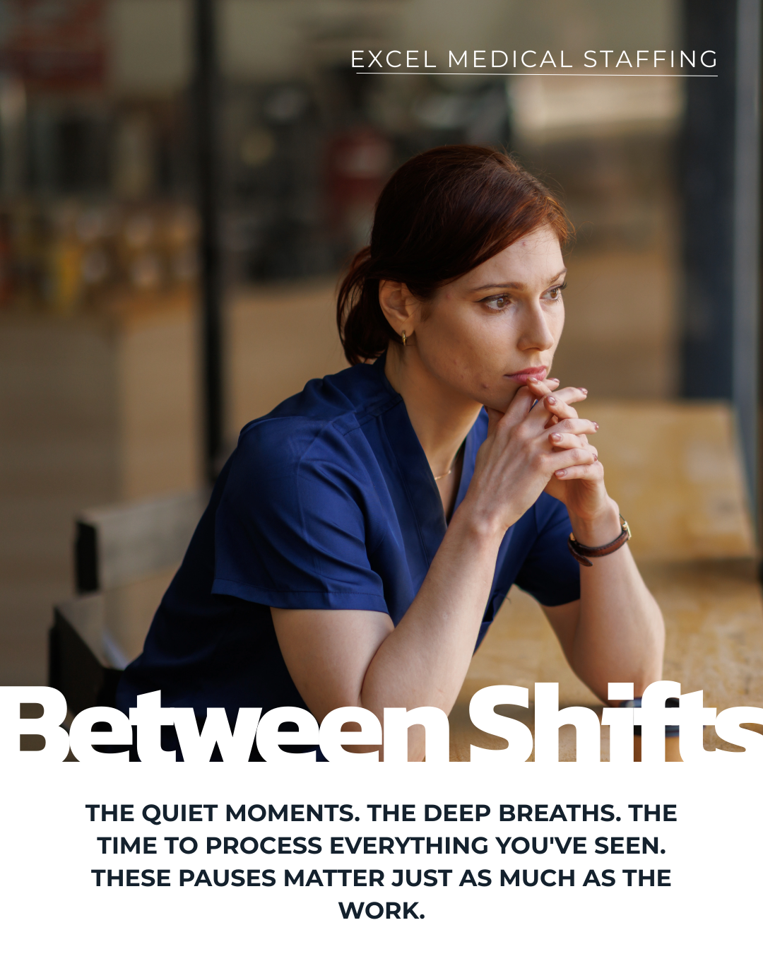 Between patients. Between tasks. Between the constant demands of a 12-hour shift.
These quiet moments matter. The pause to collect yourself. The breath before you walk into the next room. The space to process what you just witnessed.
Healthcare is relentless. Your mind and body need these micro-breaks to reset, refocus, and keep going.
To every healthcare professional taking a moment right now: it's not lazy. It's survival. And it's necessary.
#BetweenShifts #NurseLife #HealthcareProfessionals #SelfCare #MentalHealth #ExcelMedicalStaffing #HealthcareReality