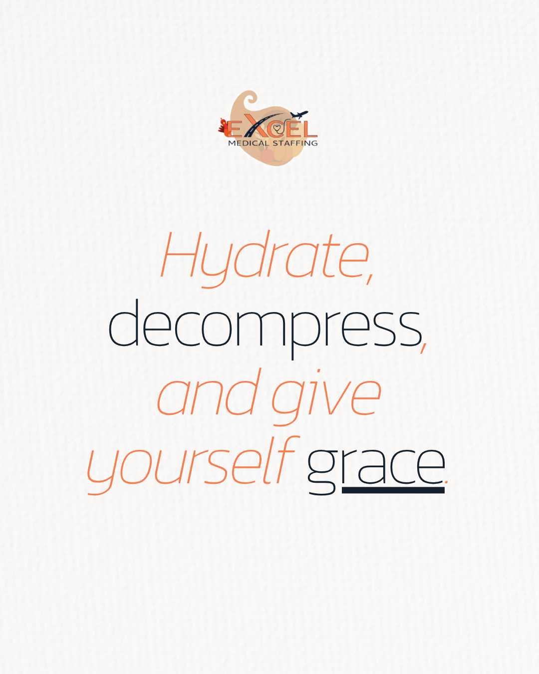 Holiday shift recovery tip: Hydrate, decompress, and give yourself grace.

You did the hard work now relax (with leftovers). 🥐

Got your own recovery ritual? Drop it below to help a fellow nurse.

#NurseWellness #PostShiftCare #ExcelSupportsYou #excelmedicalstaffing #thanksgivingrecovery