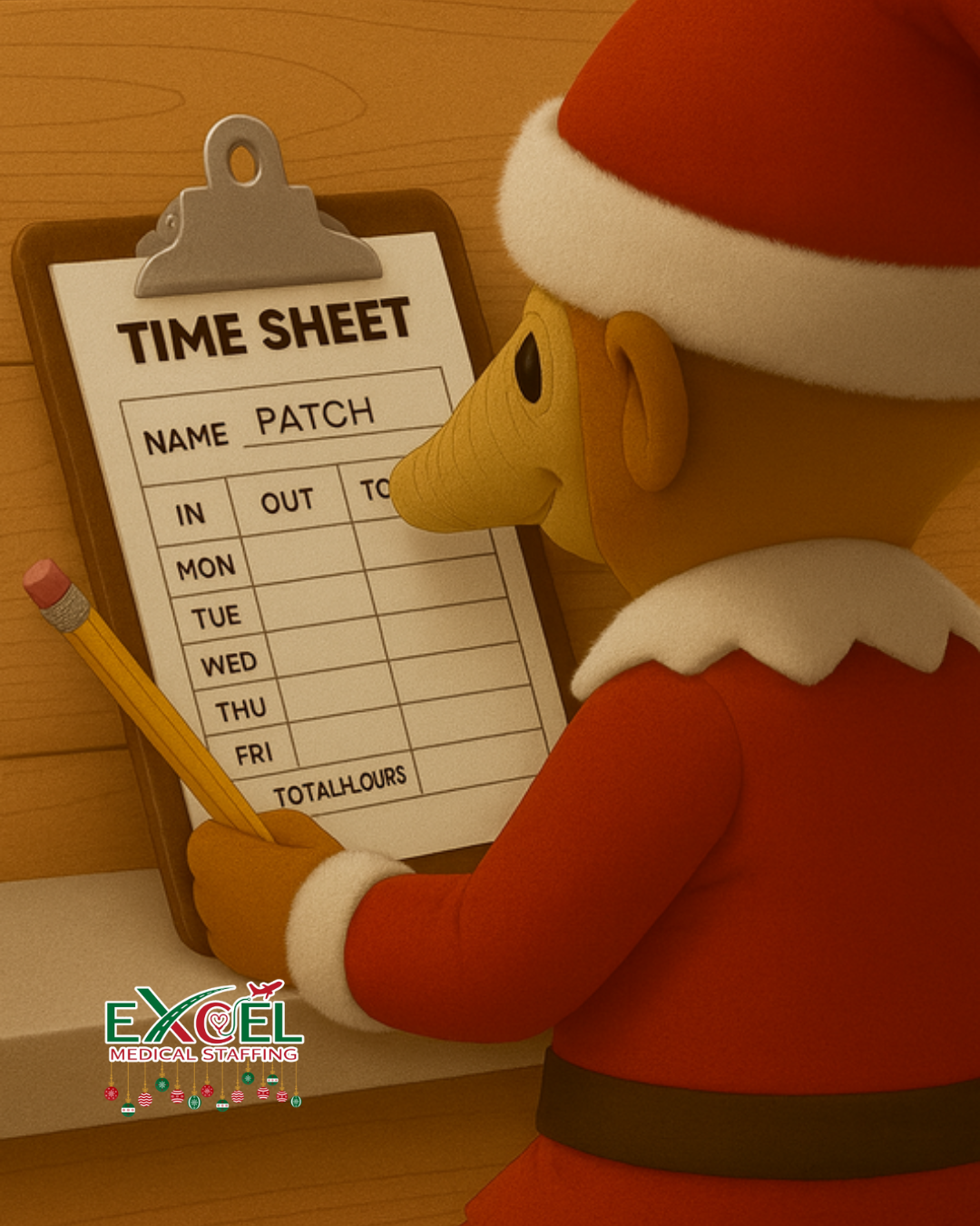 Patch never forgets to log his hours.
Have you? 😏
#NurseLife #PayrollReminders #ExcelTips #PatchOnTheMantle #TravelNurseLife