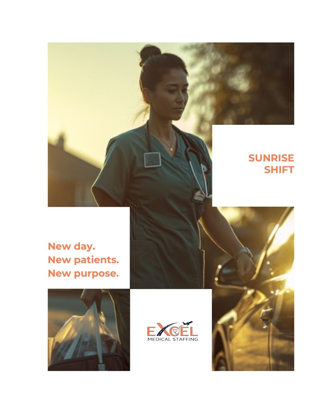 When your shift starts with the sunrise, there's something peaceful about it.

The quiet roads. The still morning. The moment to center yourself before the day begins.

Early shifts aren't for everyone. But if they're for you, Excel Medical Staffing can help you find them.

Link in bio.

#SunriseShift #NurseLife #ExcelMedicalStaffing #DayShift #HealthcareProfessionals