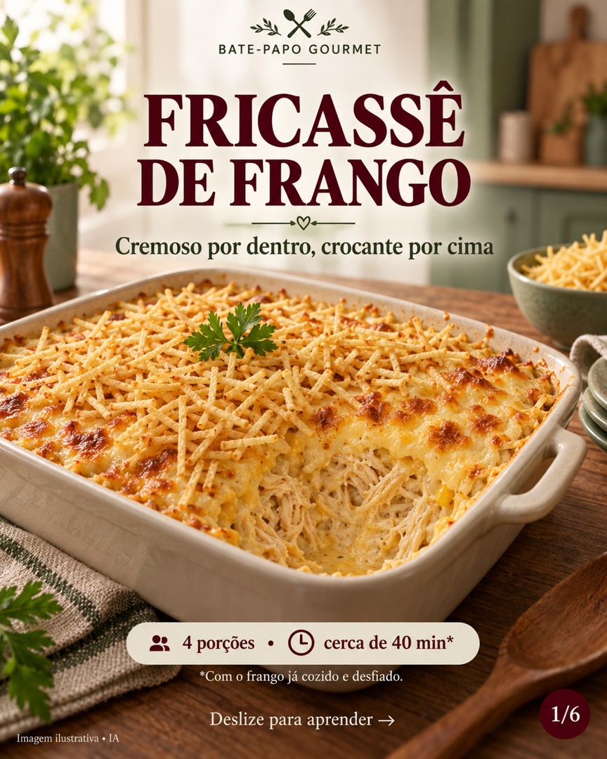 Fricassê de frango cremoso