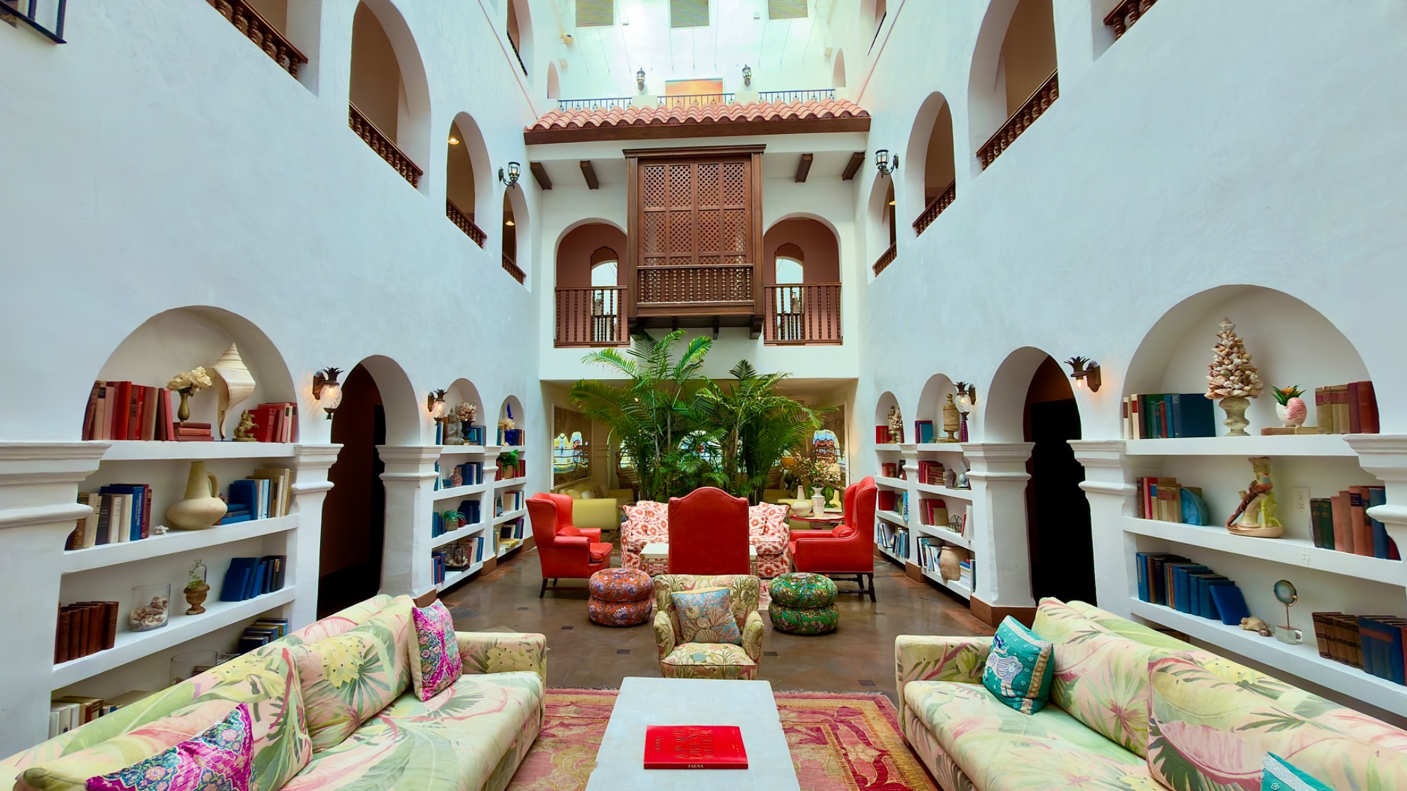 Interior of Casa Faena in Miami Beach, illustrating distinctive local character in the independent hotel guest experience