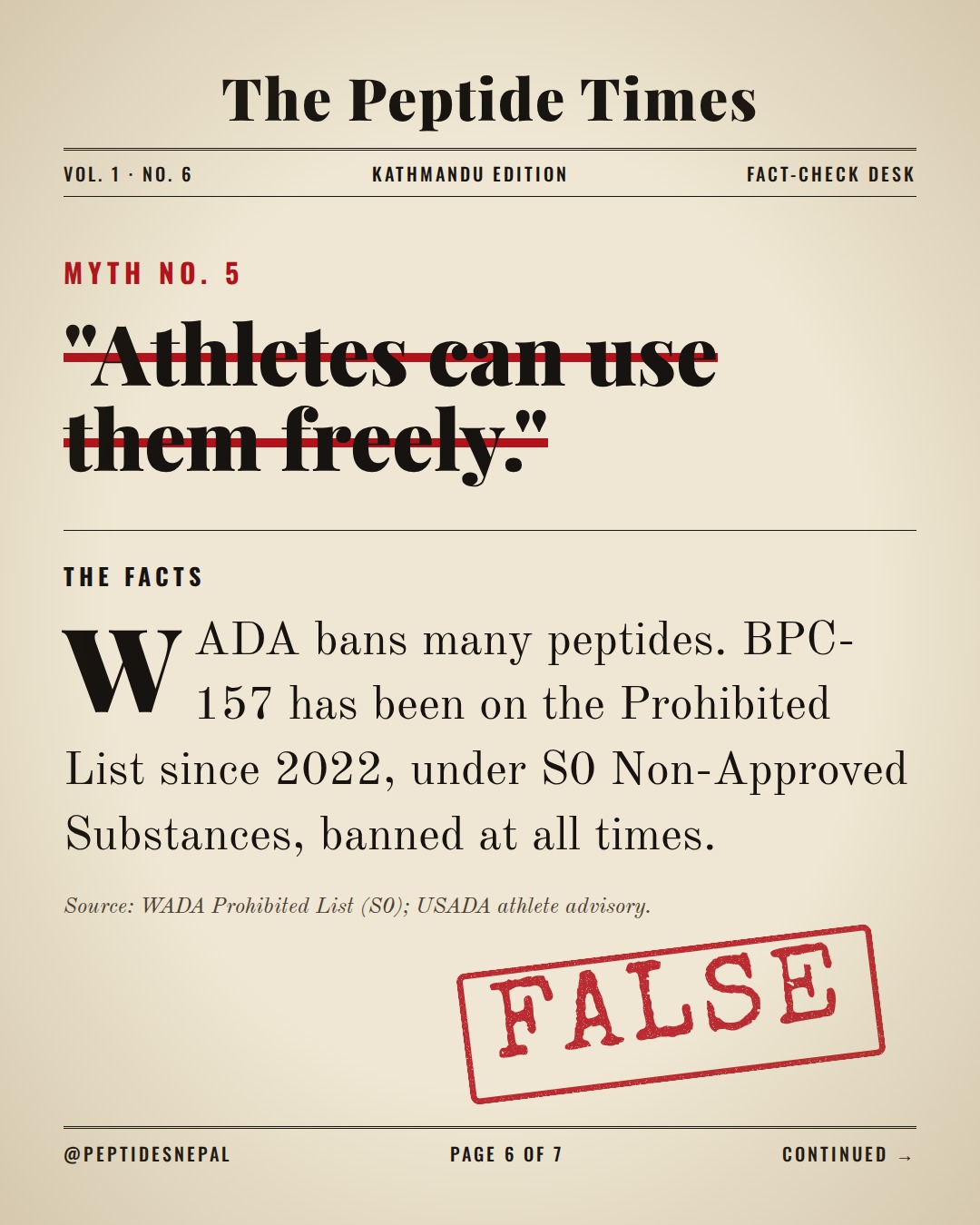 Slide 6 of 7: Most of what you hear about peptides online is half true.