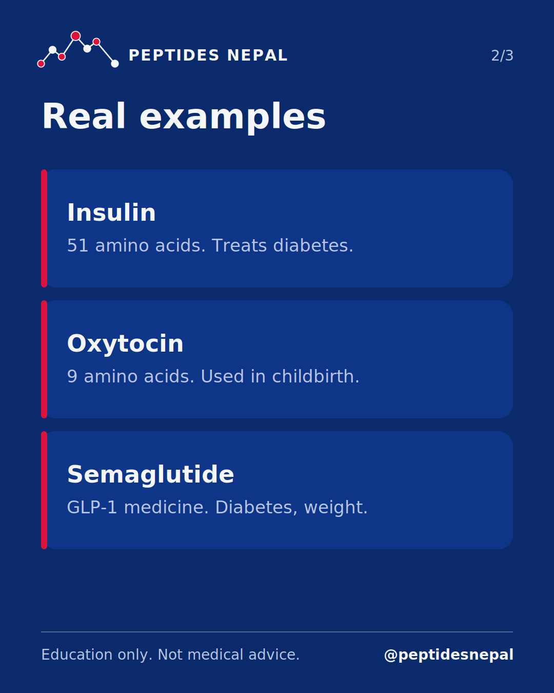 Slide 2 of 3: You've heard of these peptides already
