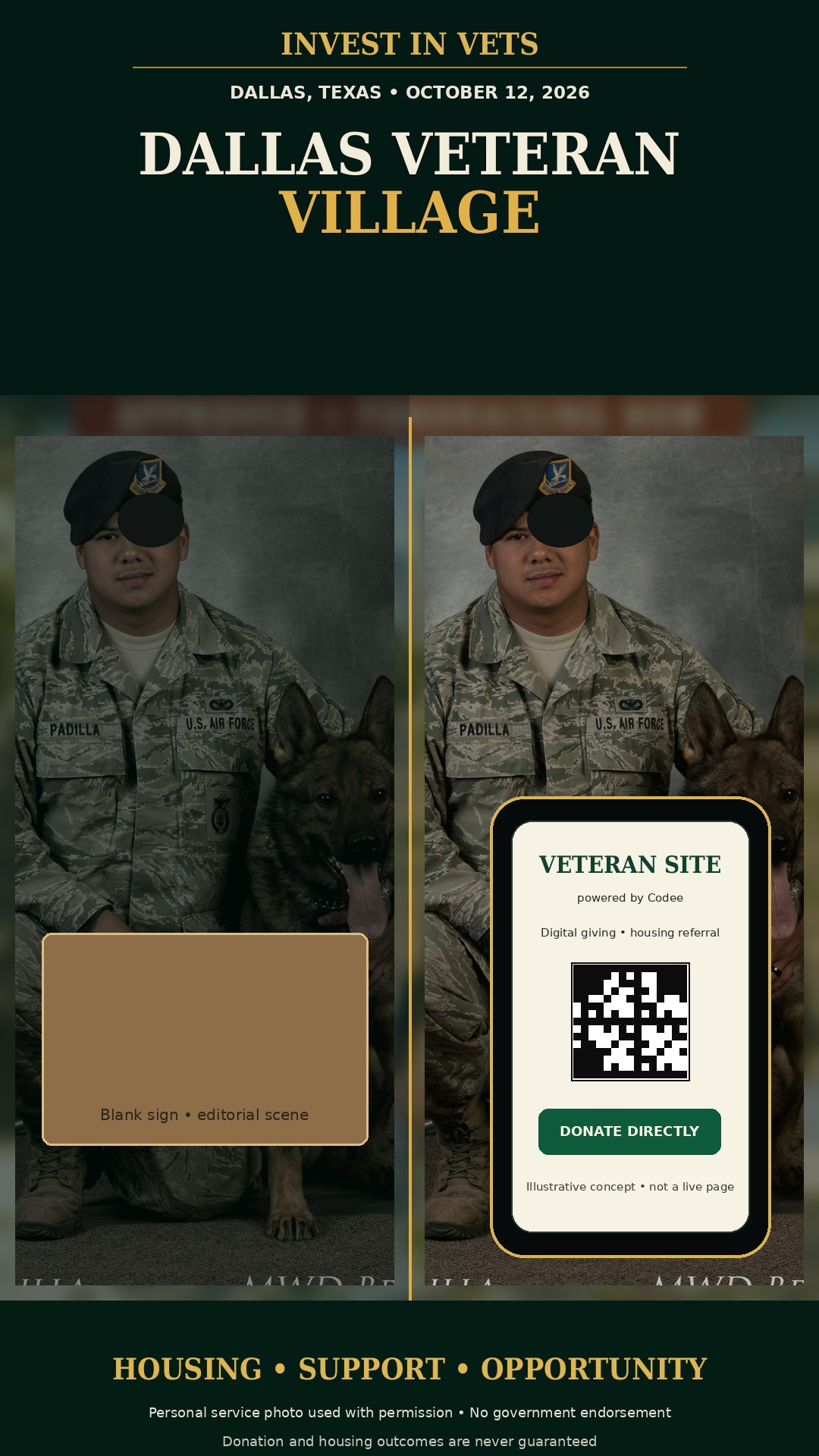 Dallas Veteran Village editorial cover featuring Sean Padilla