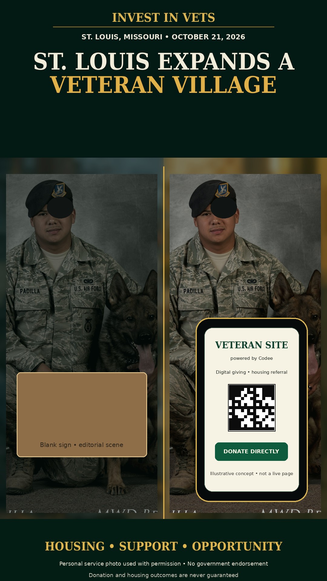 St. Louis veteran village editorial cover featuring Sean Padilla