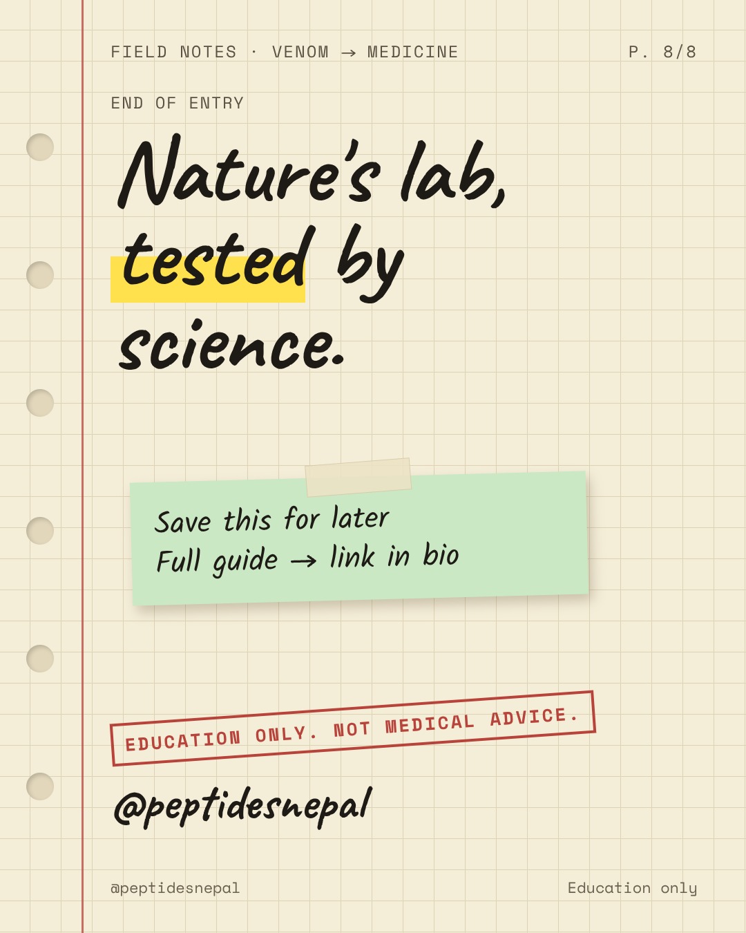 Nature's lab, tested by science. Save this for later. Full guide: link in bio. Education only. Not medical advice. @peptidesnepal