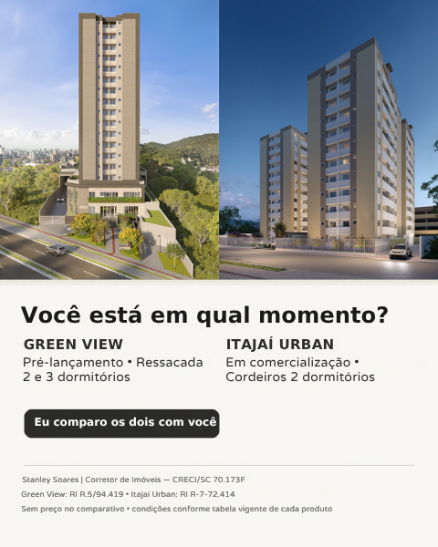 Material oficial de Green View e Itajaí Urban