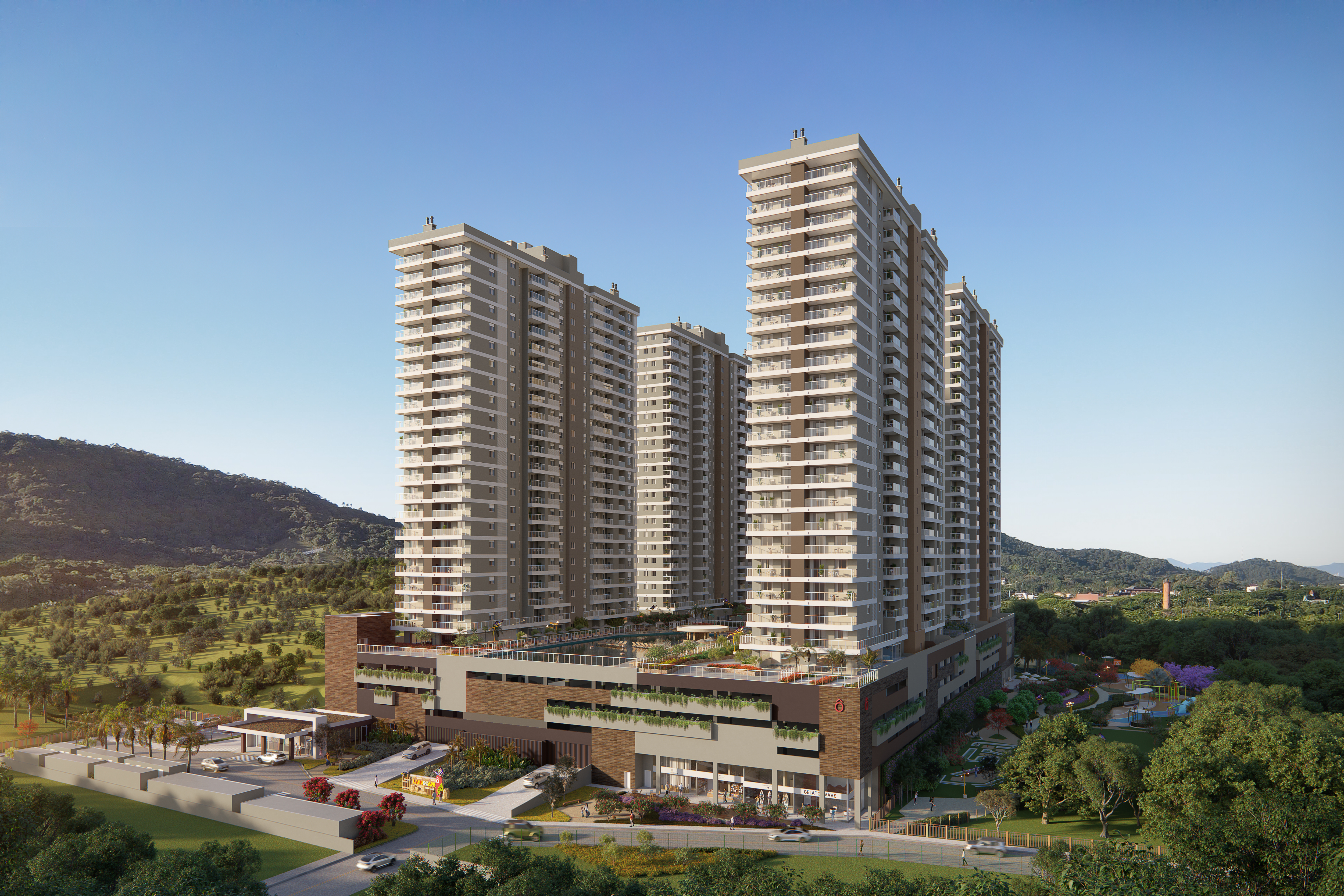 Render oficial do Landscape Home Club em Penha